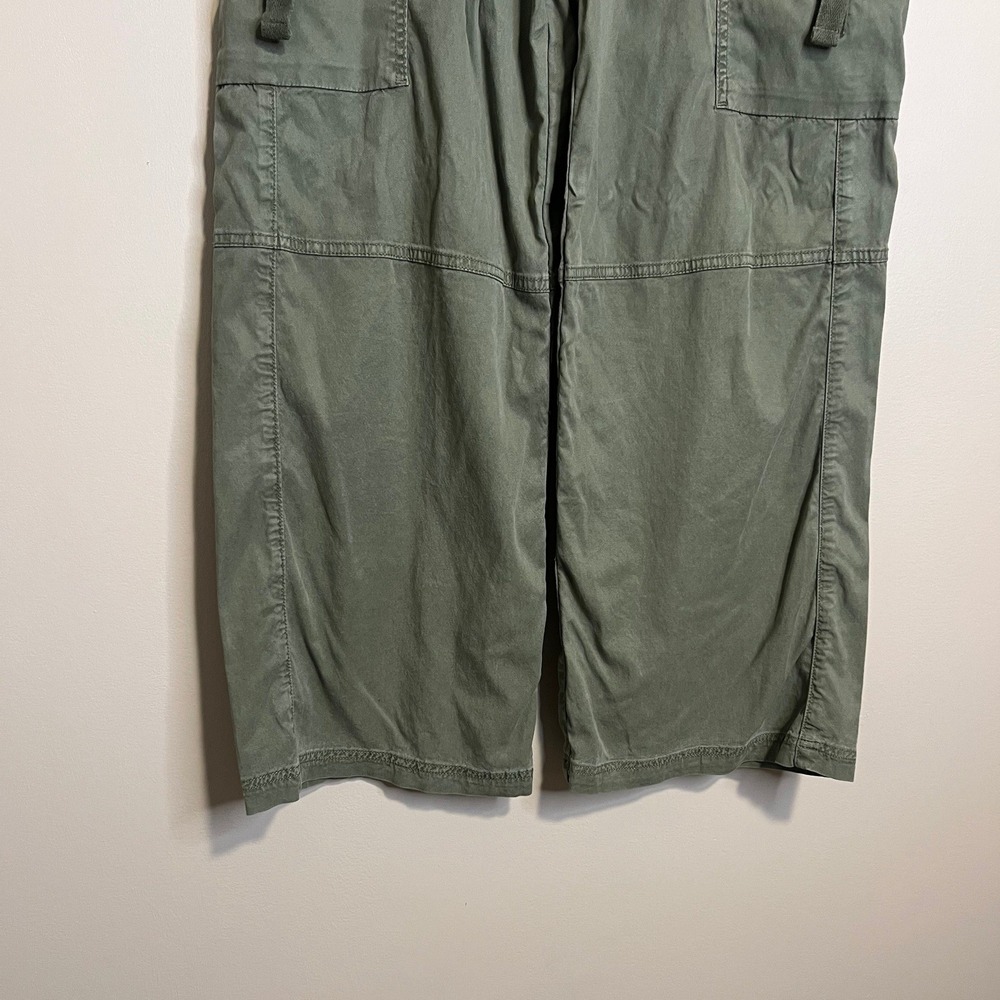 American Eagle Green Cargo Pants Womens 10 Regular Wide Leg Baggy Utility Y2K - Picture 9 of 9